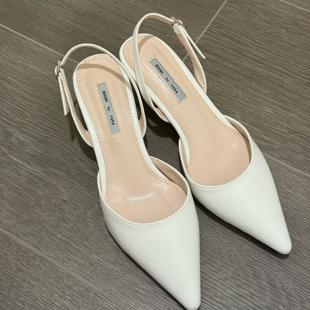 mini white heels